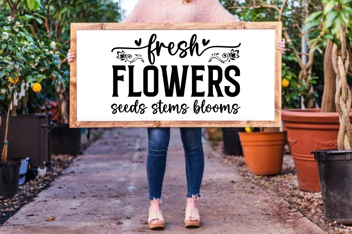 Flower Market Sign SVG PNG Designs Bundle