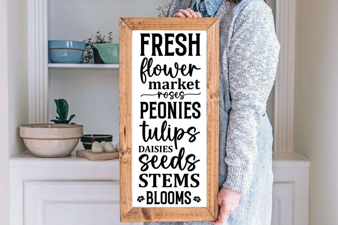 Flower Market Sign SVG PNG Designs Bundle