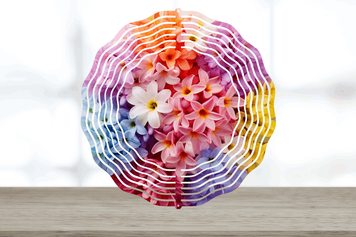 Rainbow Hyacinth Flowers Wind Spinner Bundle