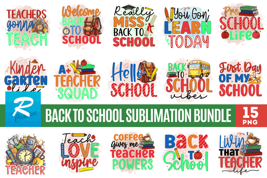Back To School Sublimation Design Bundle