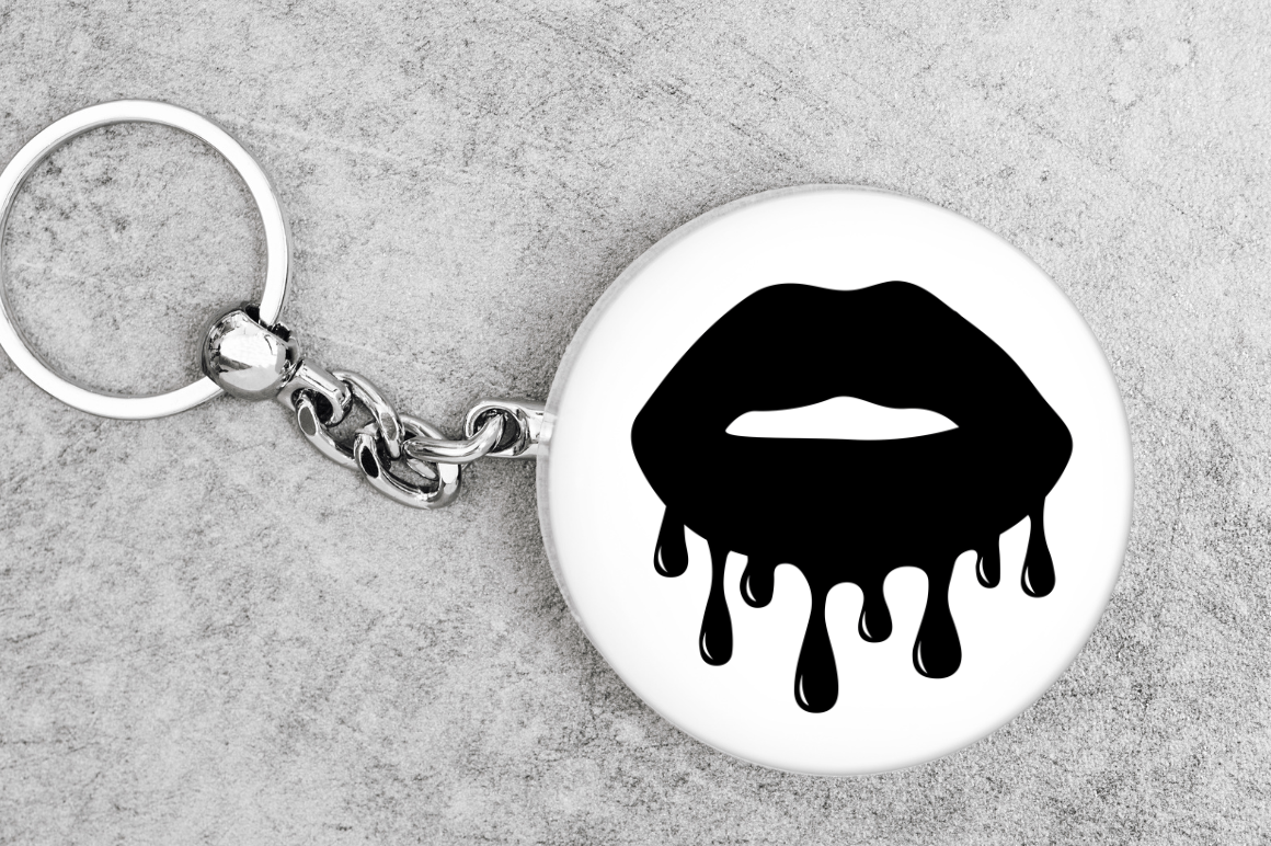 Laser Cut Dripping Lips SVG Bundle