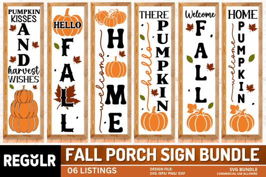 -Fall Porch Sign Svg Bundle