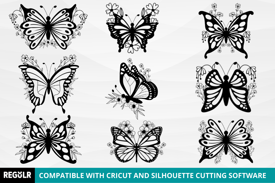 Laser Cut Butterfly Wildflower Bundle