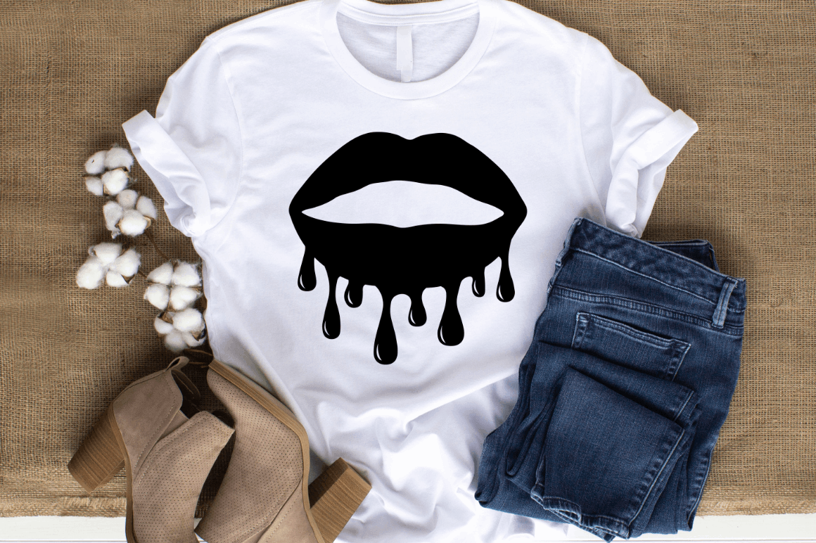 Laser Cut Dripping Lips SVG Bundle