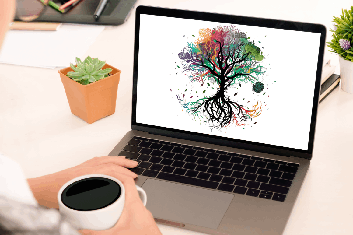 Watercolor Tree of Life Clipart Bundle