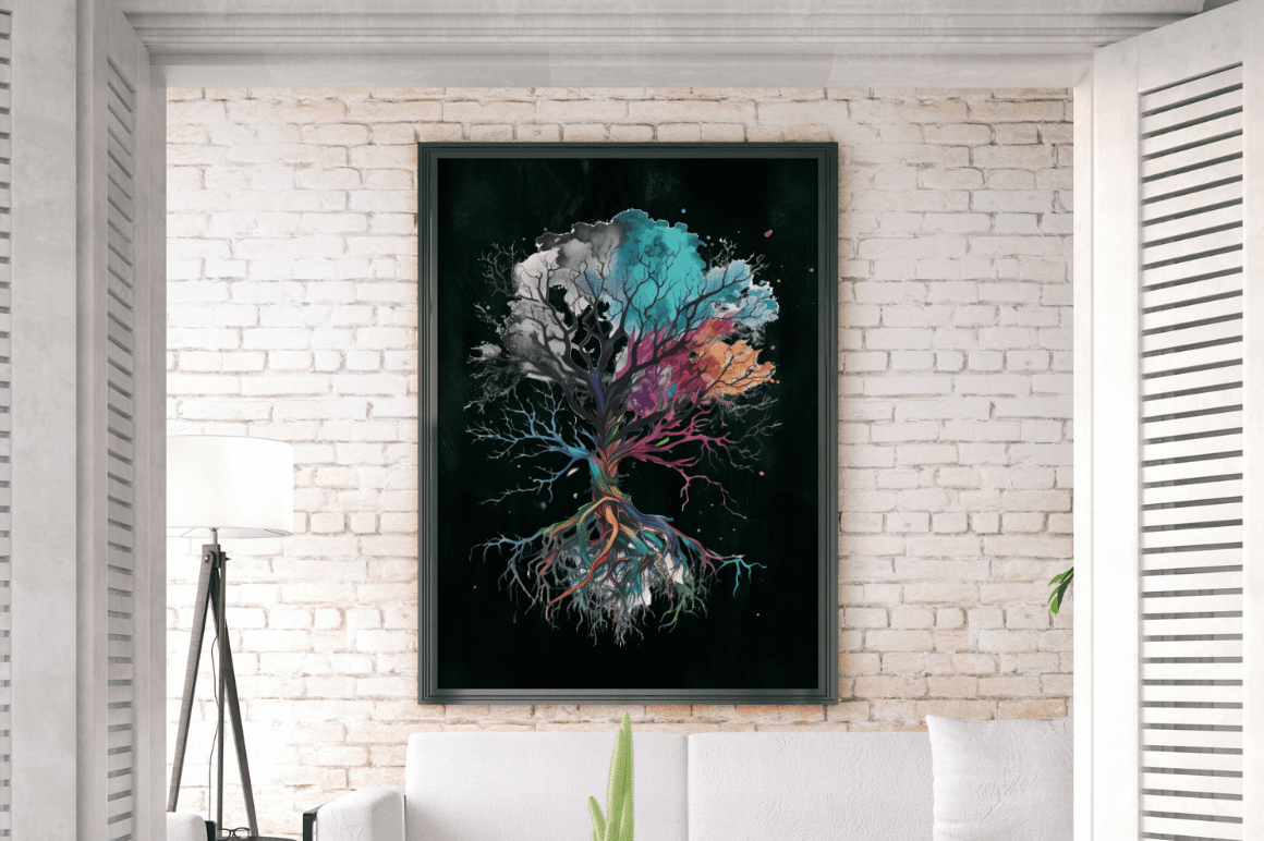 Watercolor Tree of Life Clipart Bundle