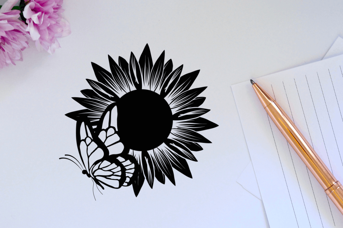 Sunflower Butterfly SVG Bundle