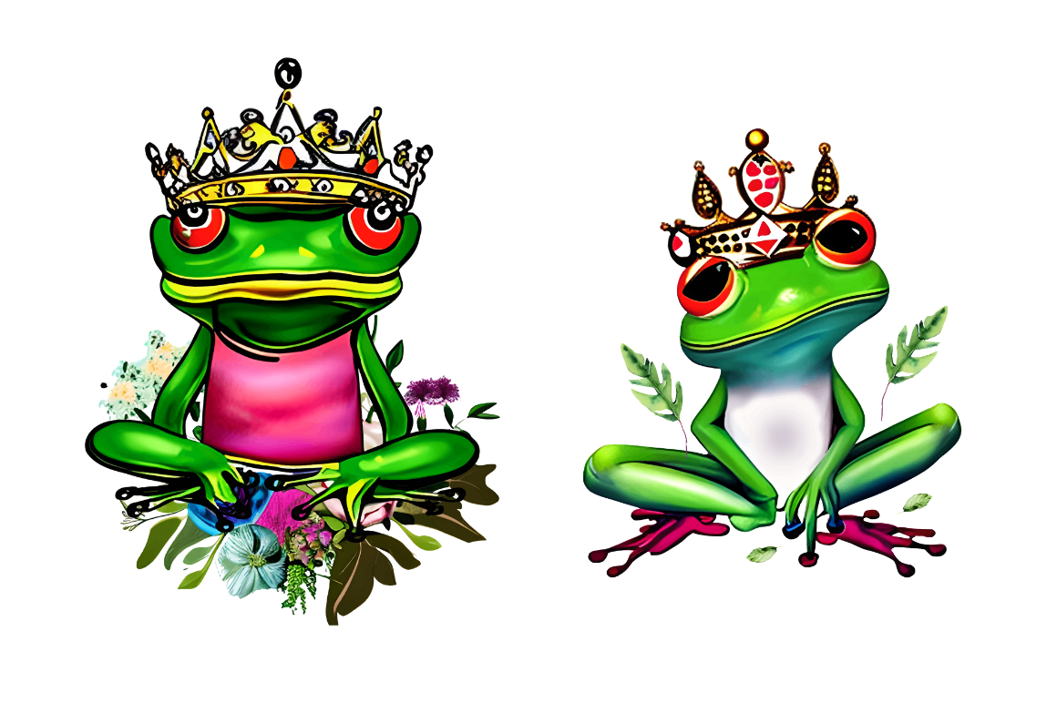 Watercolor The Prince Frog Clipart Bundle