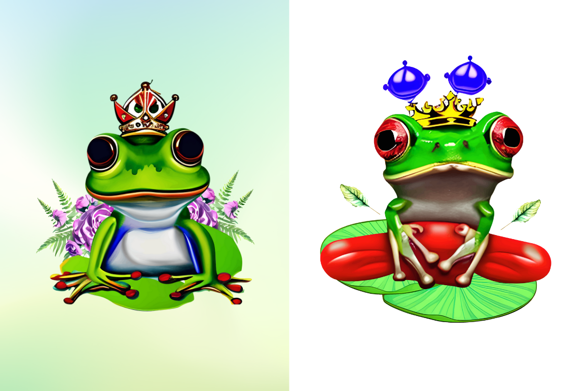 Watercolor The Prince Frog Clipart Bundle