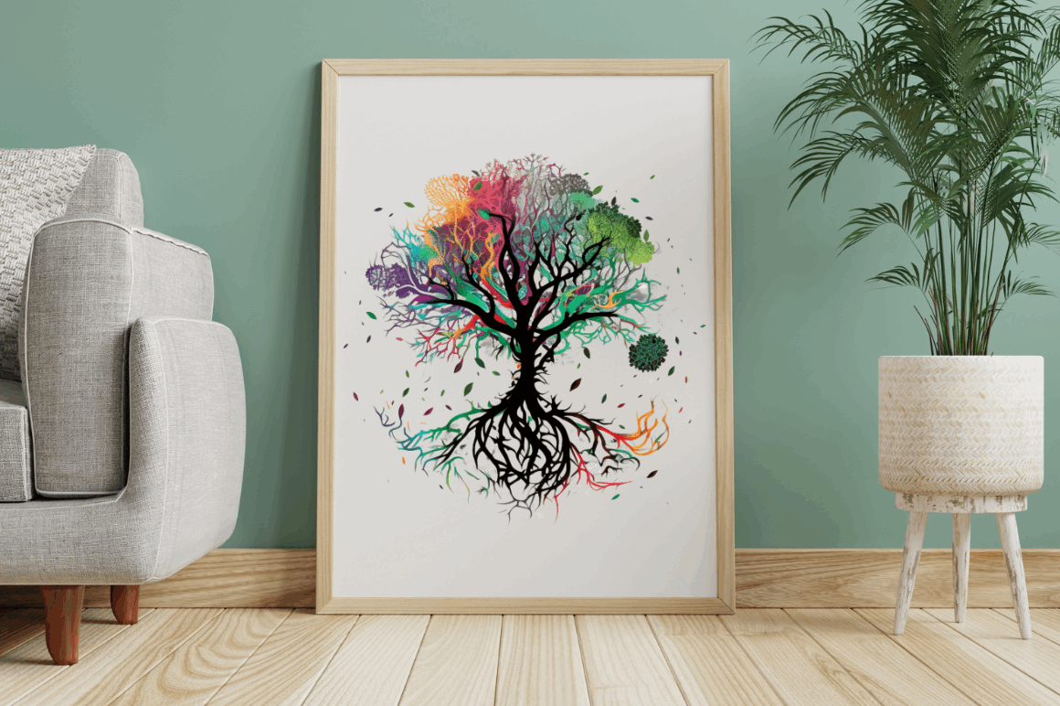 Watercolor Tree of Life Clipart Bundle
