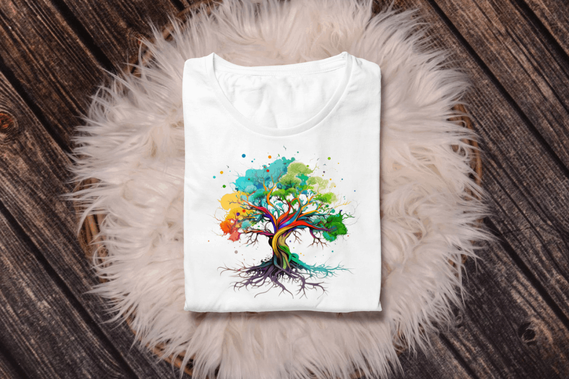 Watercolor Tree of Life Clipart Bundle