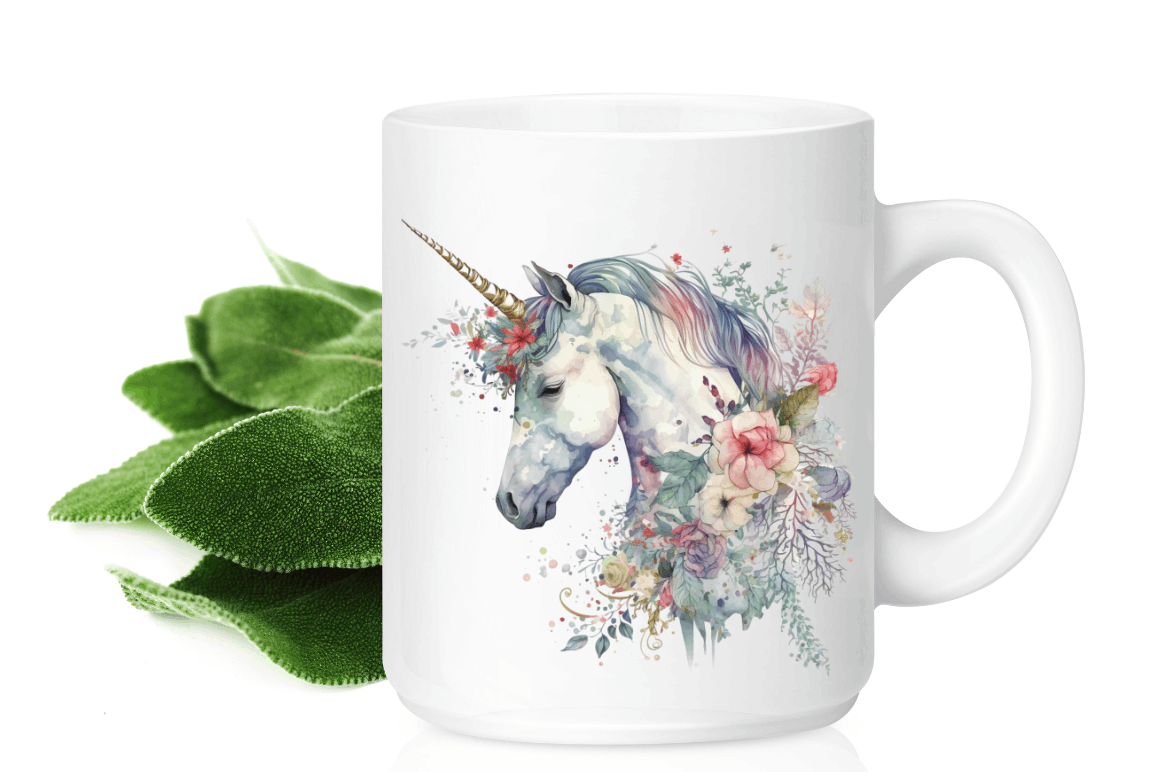Watercolor Cute Unicorn Clipart Bundle
