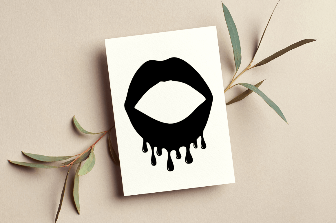 Laser Cut Dripping Lips SVG Bundle