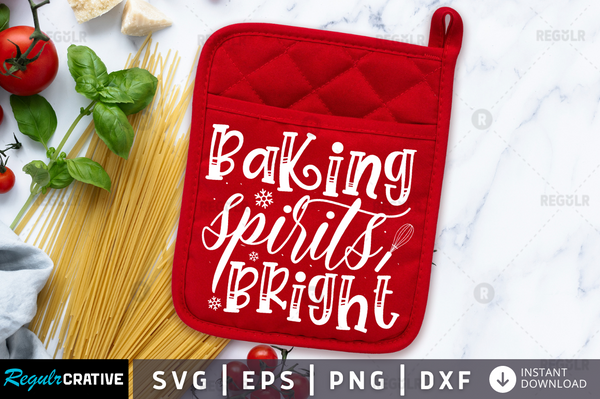 Baking spirits bright Svg Designs Silhouette Cut Files