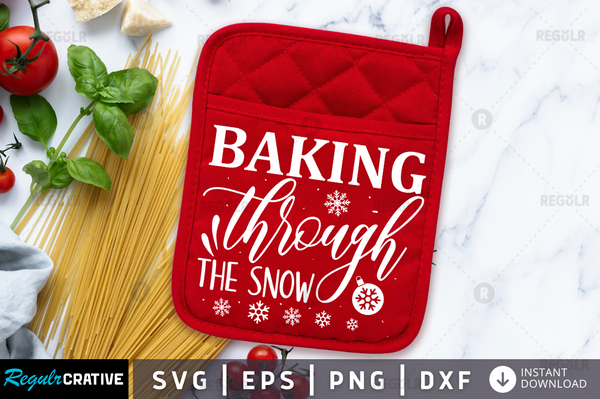 Baking through the snow Svg Designs Silhouette Cut Files