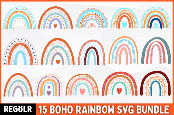 Boho Rainbow SVG Bundle