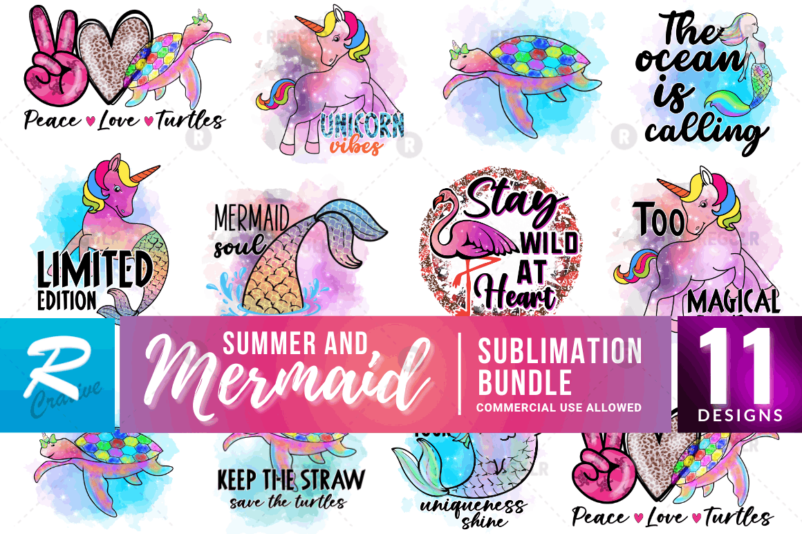 Summer And Mermaid Sublimation Bundle