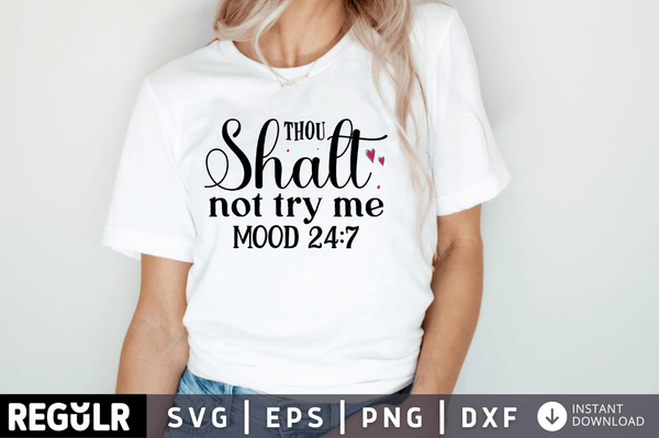 Thou shall not try me SVG, Mom hustle SVG Design