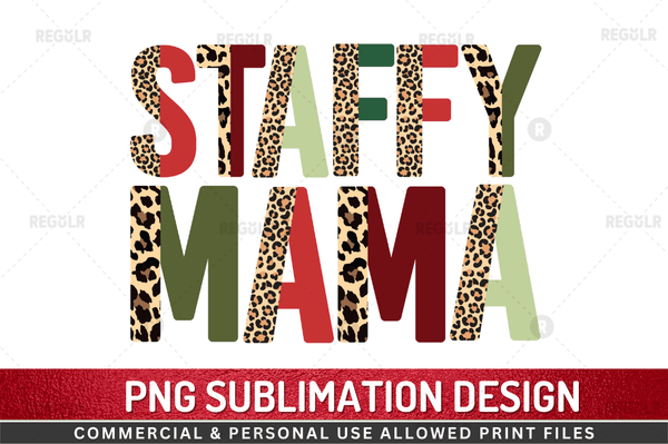 Staffy mama Sublimation Design