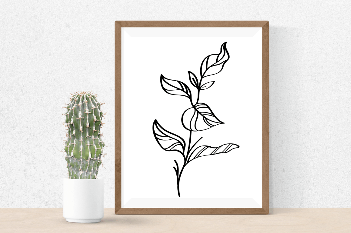 Botanical Frame Letter SVG Bundle