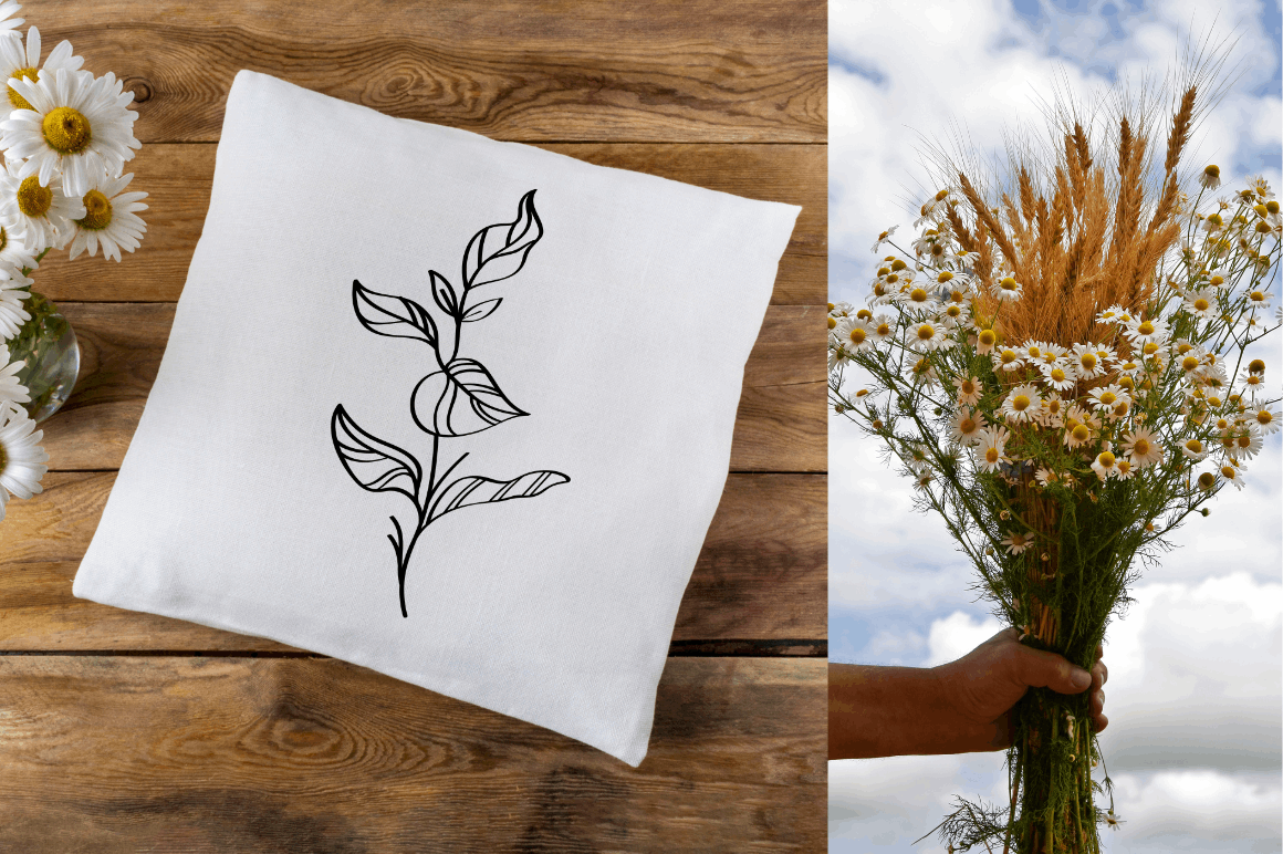 Botanical Frame Letter SVG Bundle