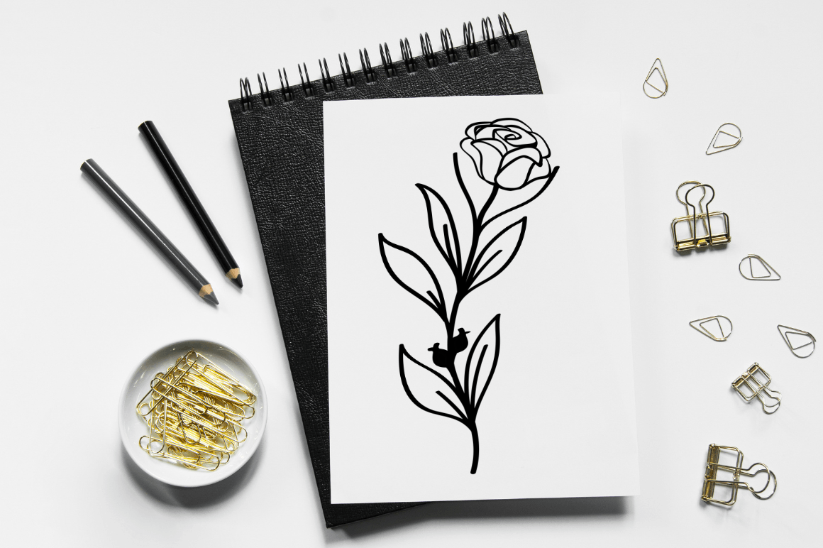 Botanical Frame Letter SVG Bundle