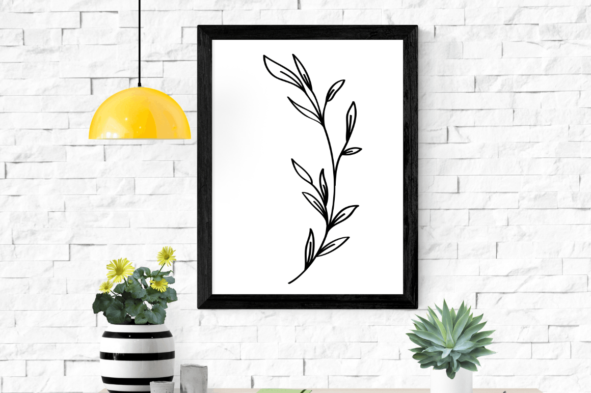 Botanical Frame Letter SVG Bundle