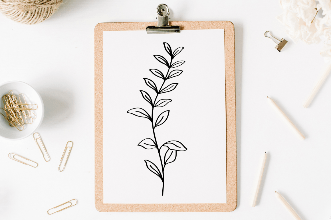 Botanical Frame Letter SVG Bundle