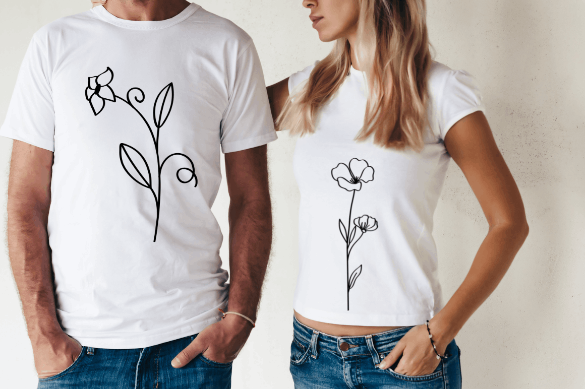 Botanical Frame Letter SVG Bundle