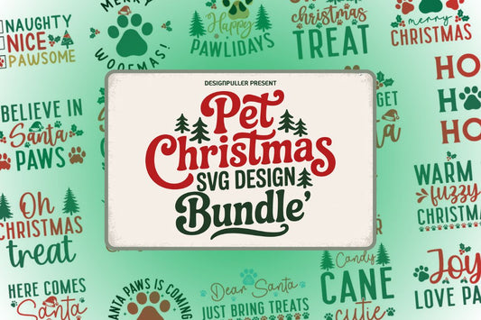 Pet Christmas Design Bundle - 50 Designs