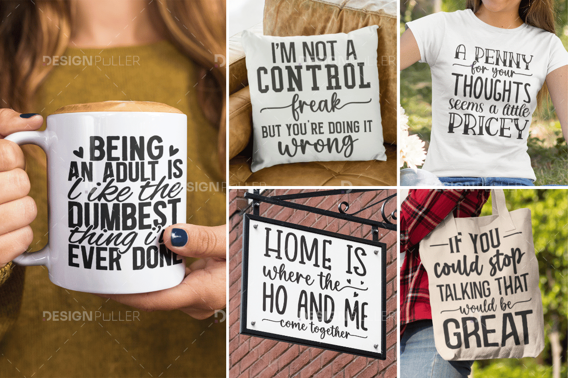Funny & Sarcastic Design Bundle - 50 Designs