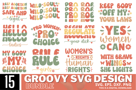 Groovy SVG Bundle, Retro SVG Designs