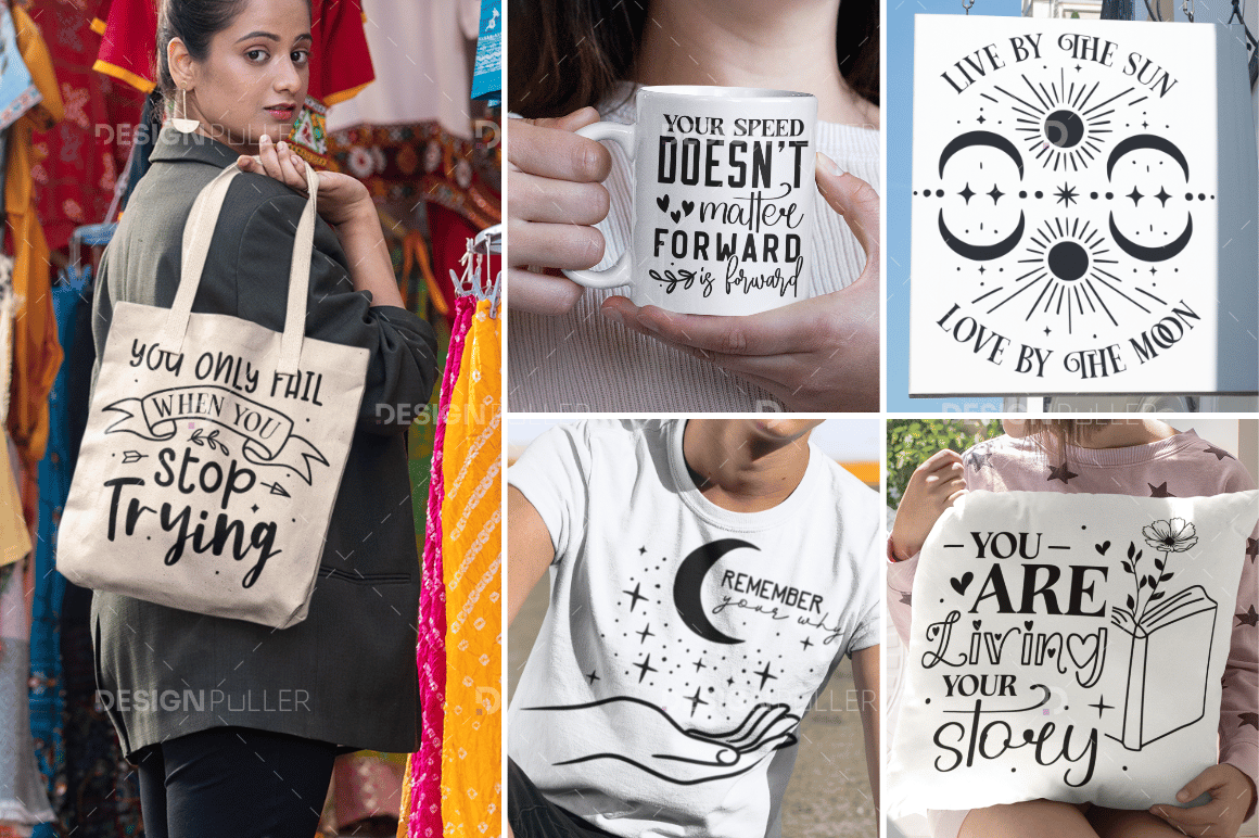 Boho Motivational Design Bundle - 50 Designs