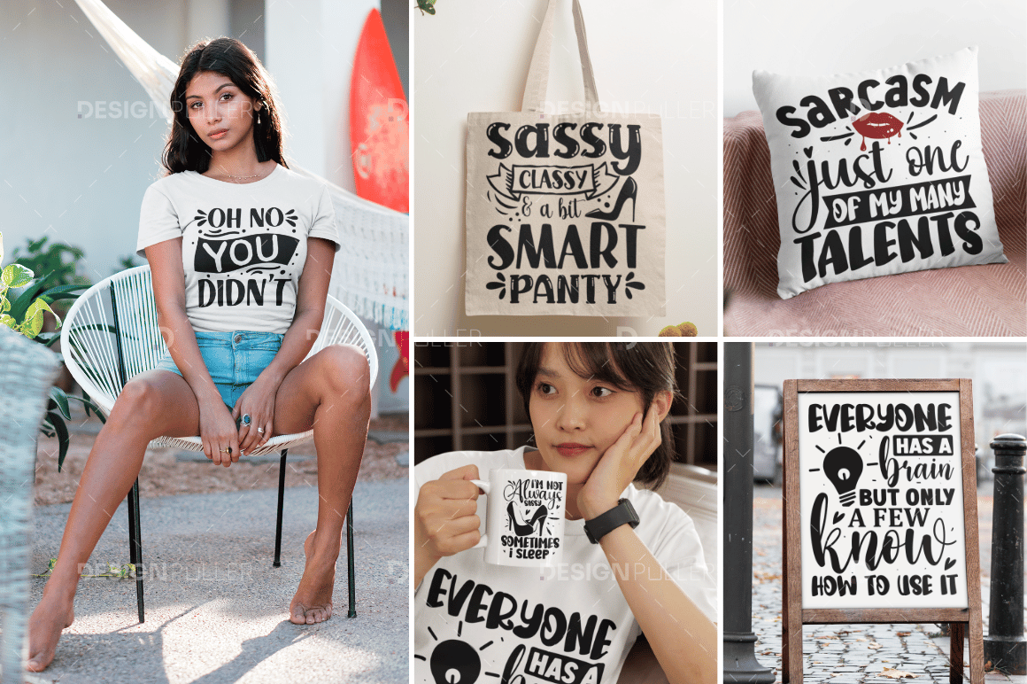 Sassy Quote Design Bundle - 50 Designs