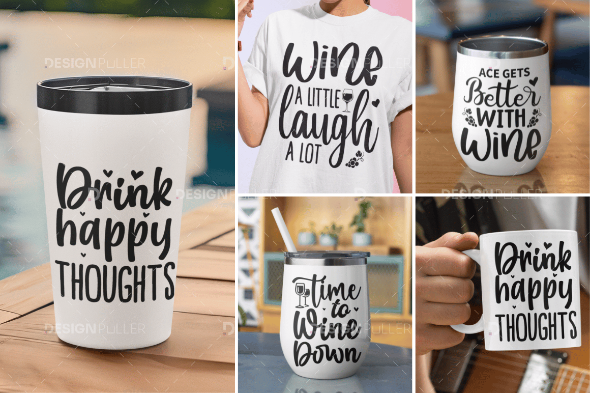 Wine Glass Design Bundle - 50 Designs