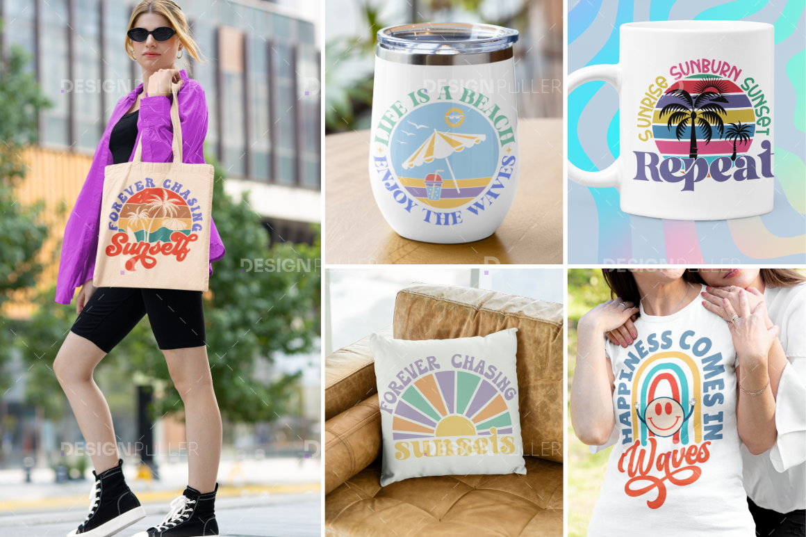Retro Summer Design Bundle - 50 Designs