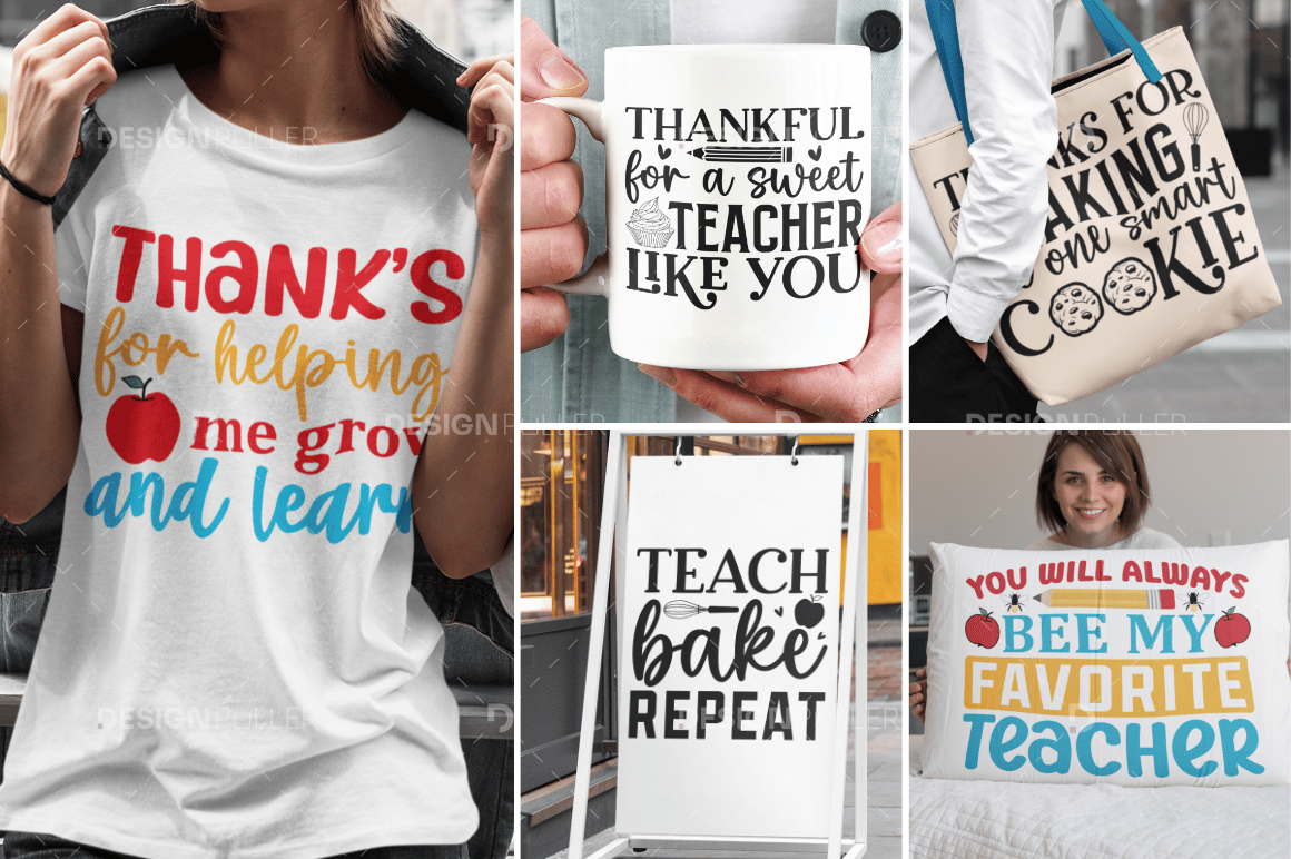 Teacher Pot Holder Design Bundle - 50 Designs