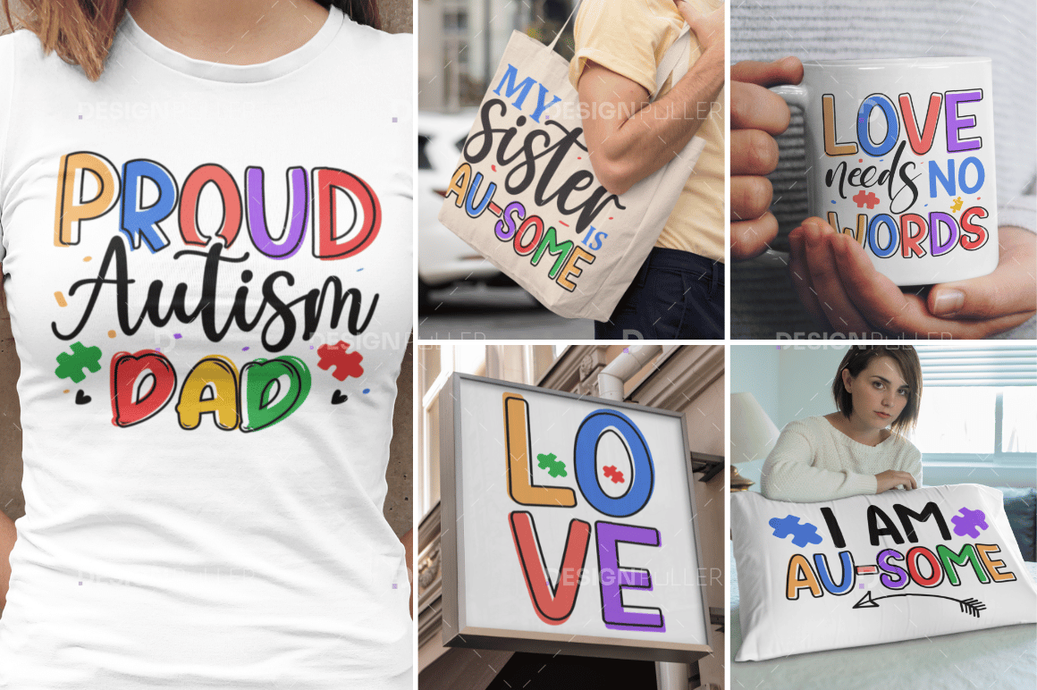 Autism Awareness Design Bundle - 50 Designs