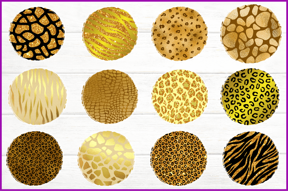 Glam Animal Print Sublimation Background Bundle