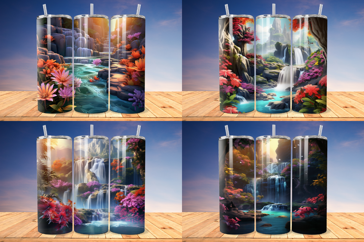 3D Enchanting Waterfall Tumbler Bundle