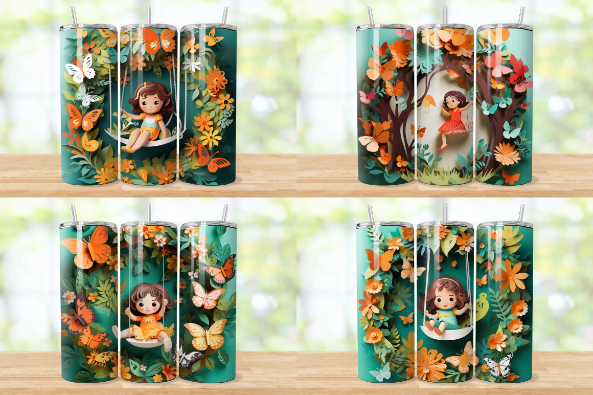 3D Swing Under Tree Tumbler