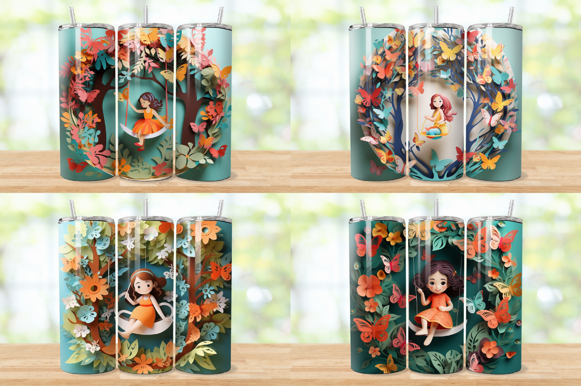 3D Swing Under Tree Tumbler