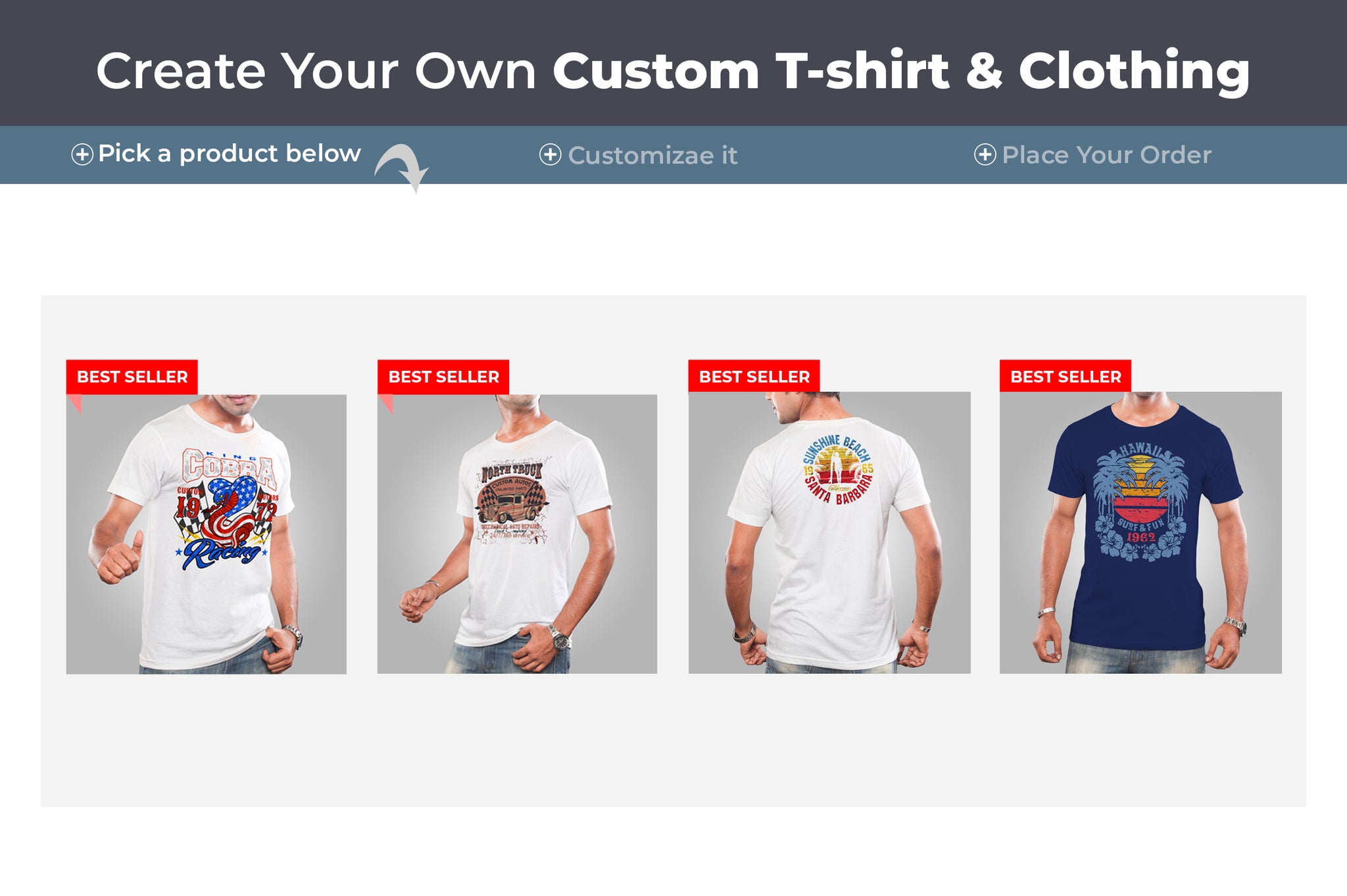 5 Editable Men’s Crew Neck T-Shirt Mock-Up Bundle – Realistic & Stylish Mock-Up Pack