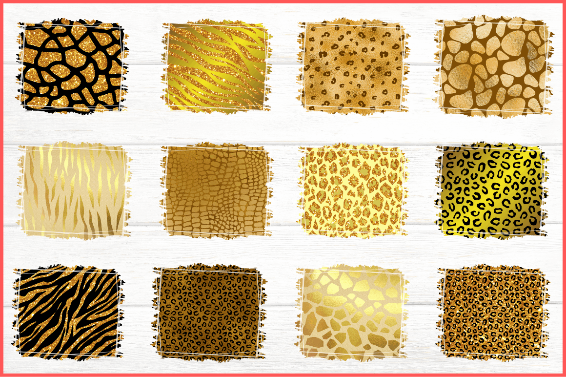 Glam Animal Print Sublimation Background Bundle