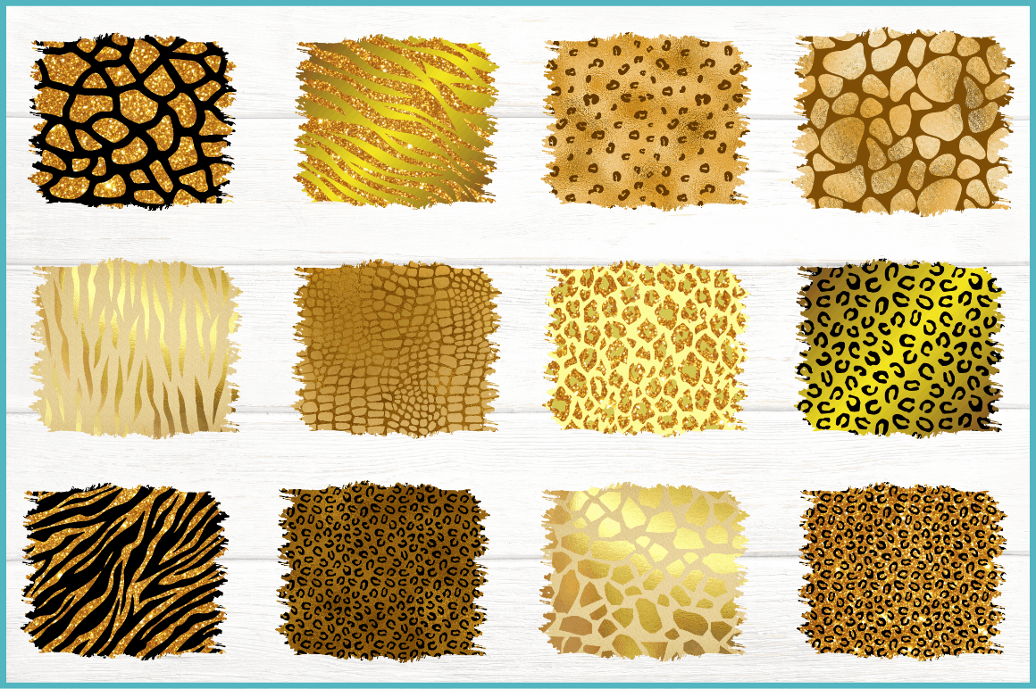Glam Animal Print Sublimation Background Bundle