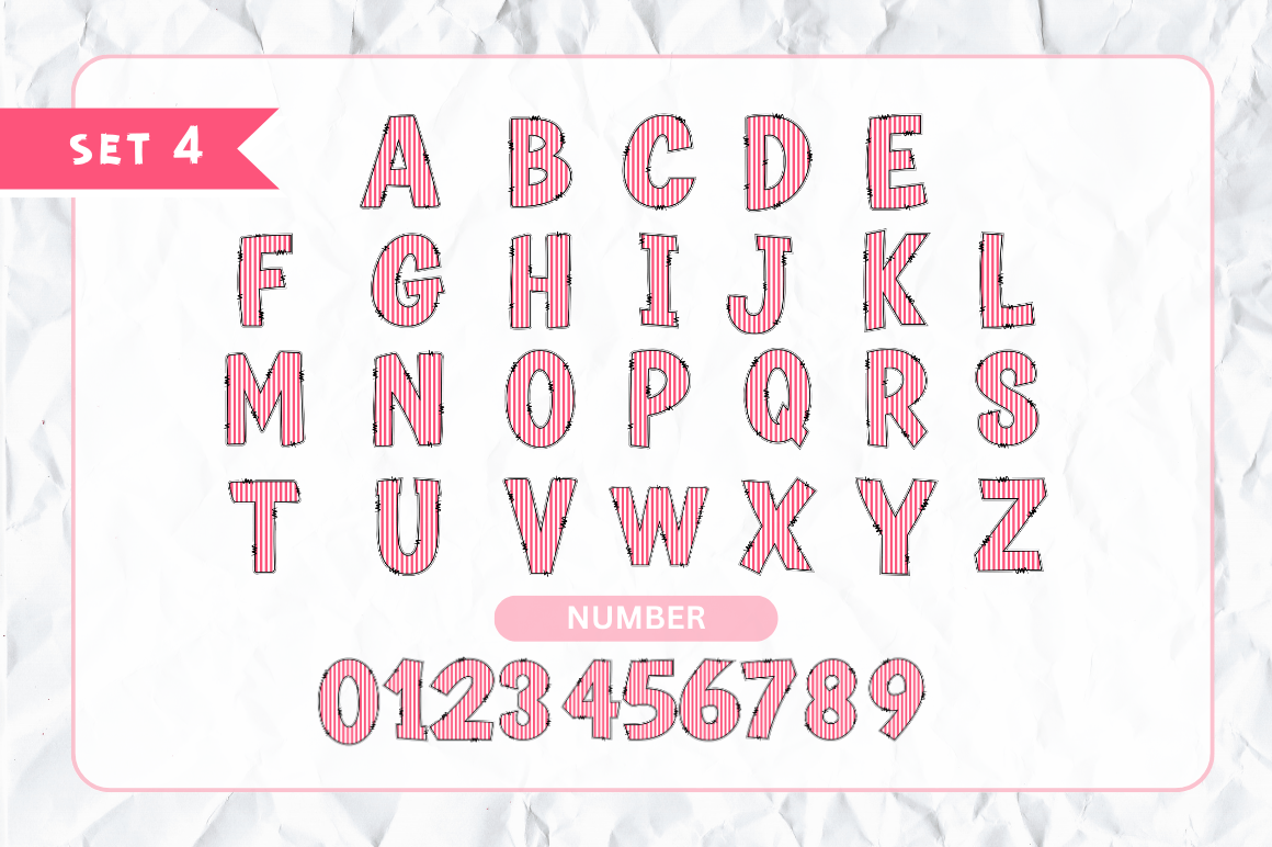 Summer Doodle Alphabet Bundle with Hand Drawn Clipart