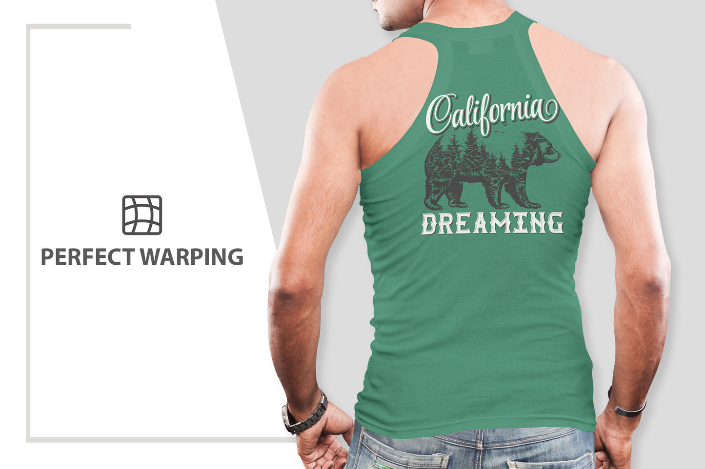 7 Editable Men's Tank Top T-Shirt Mockup Bundle
