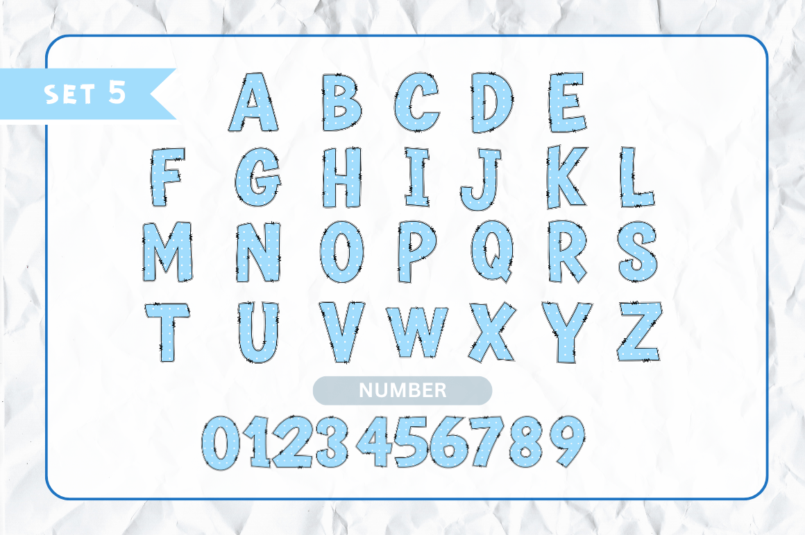 Summer Doodle Alphabet Bundle with Hand Drawn Clipart
