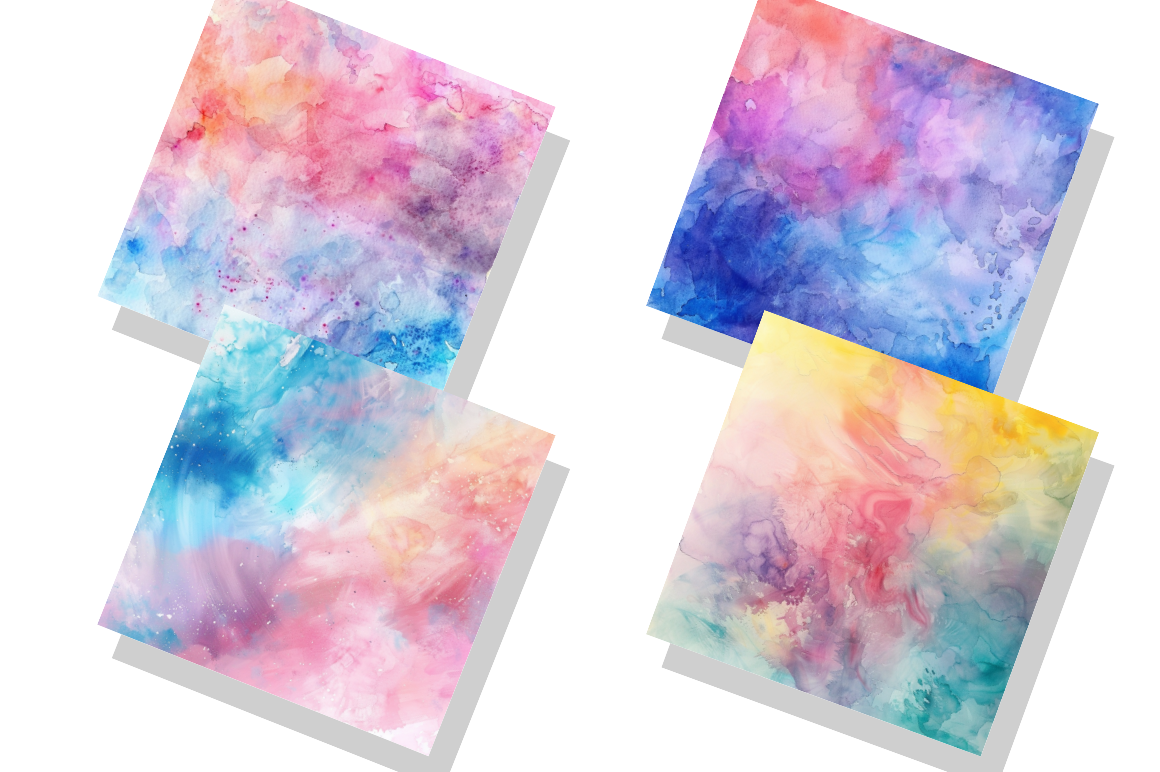 Abstract Pastel Watercolor digital Paper Bundle