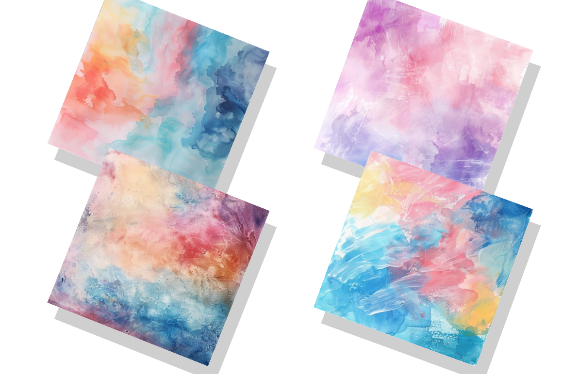 Abstract Pastel Watercolor digital Paper Bundle